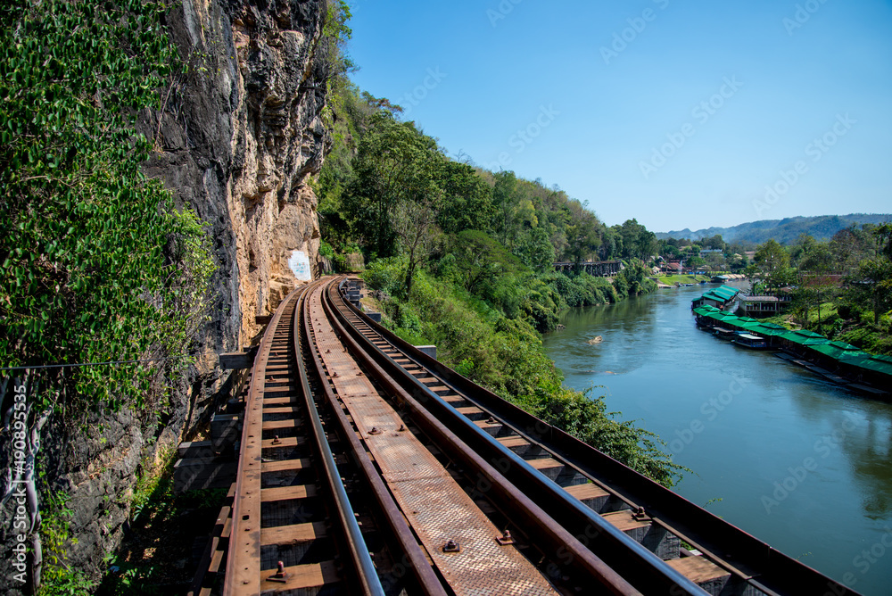 Obraz premium Death railway in Thailand
