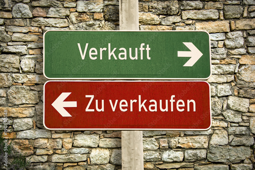 Fototapeta premium Schild 316 - Verkauft