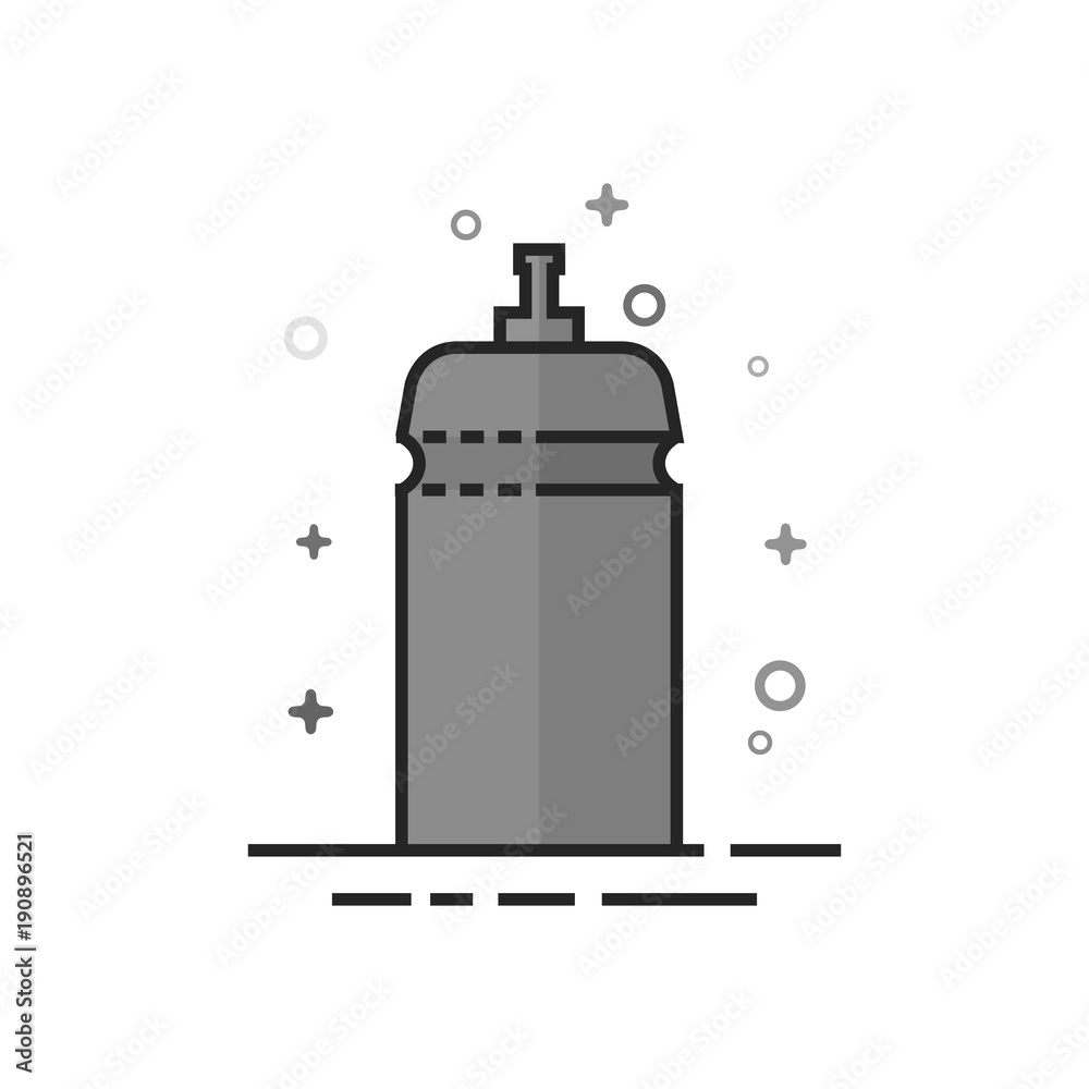 Cycling water bottle icon in flat outlined grayscale style. Vector illustration. Cycling water bottle icon in flat outlined grayscale style. Vector illustration.