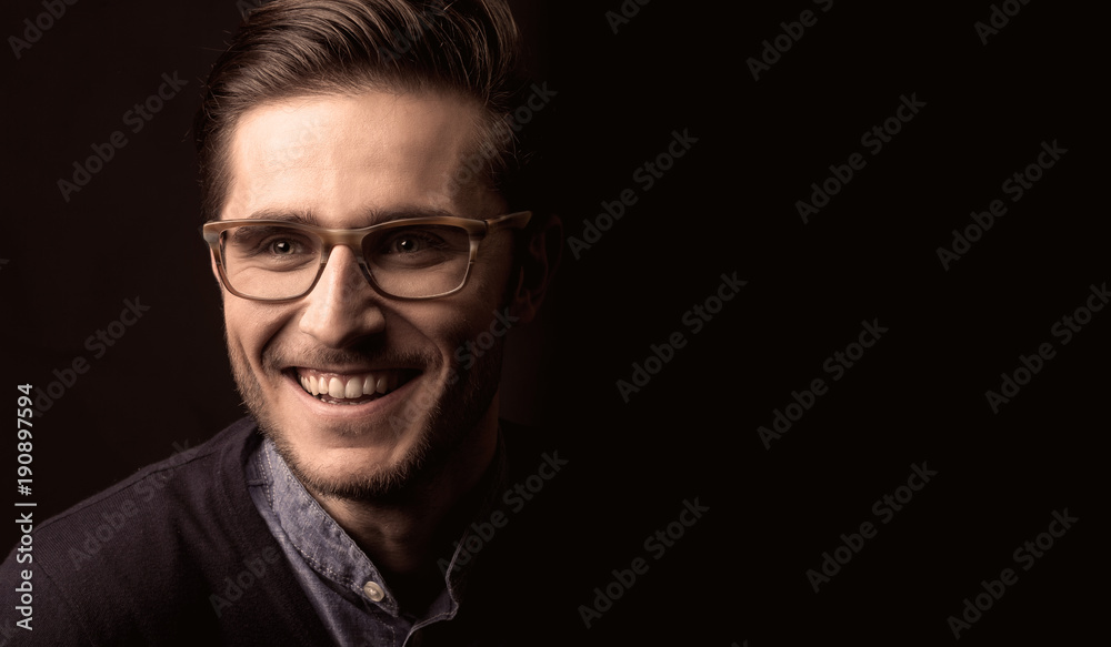 Obraz premium young man close up portrait