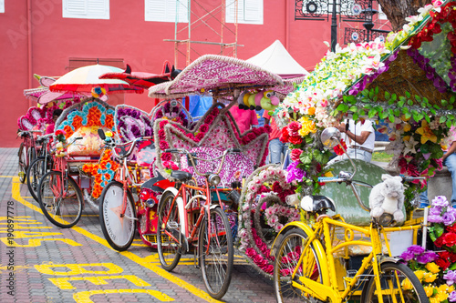 Foto Tuk Tuk in Malakka Malaysia Niederländisches Viertel