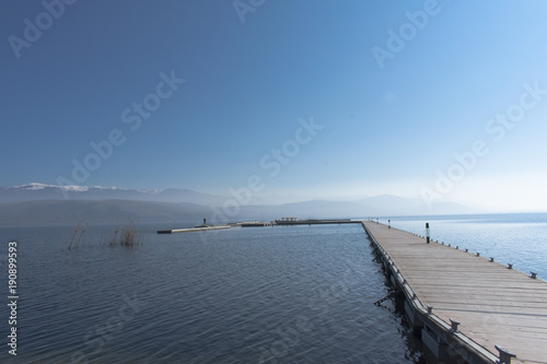 Lake Vegoritida in Arnissa and Agios Panteleimon in Macedonia in Greece