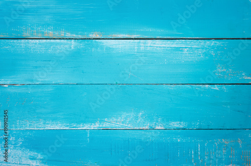 blank blue green wood table or wood board texture and pattern with copy space for text design.