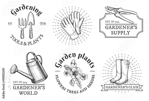 gardening vintage ypography compositions