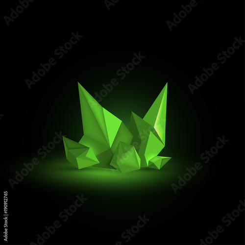 Green crystals