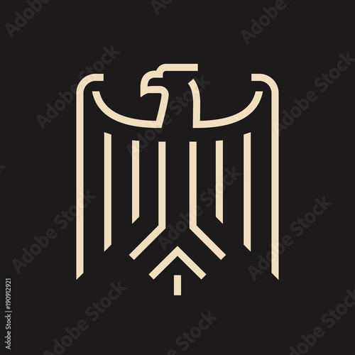 Abstract minimal eagle logo
