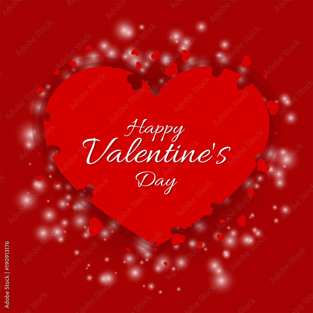 Greeting card for St. Valentine's Day. Heart is the symbol of all lovers. Vector illustration Greeting card for St. Valentine's Day. Heart is the symbol of all lovers. Vector illustration