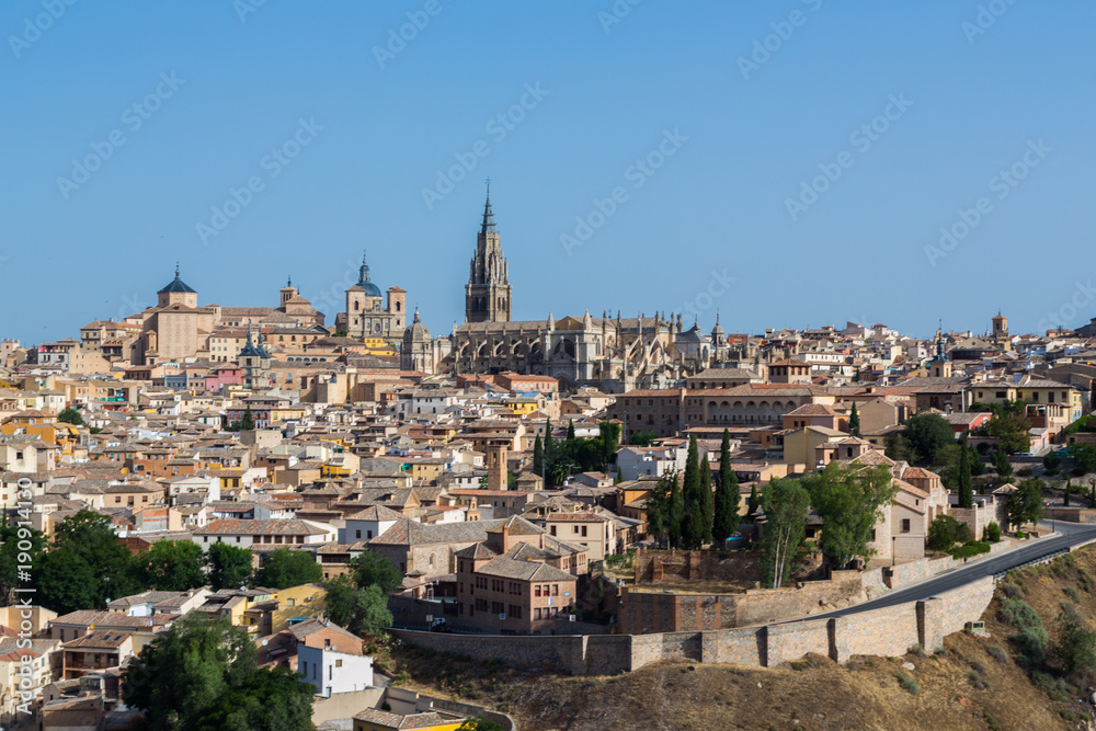 A view of beautiful medieval Toledo, Spain.