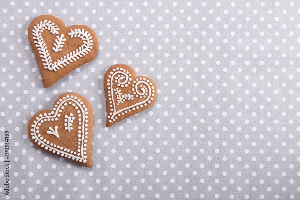 Gingerbread hearts.