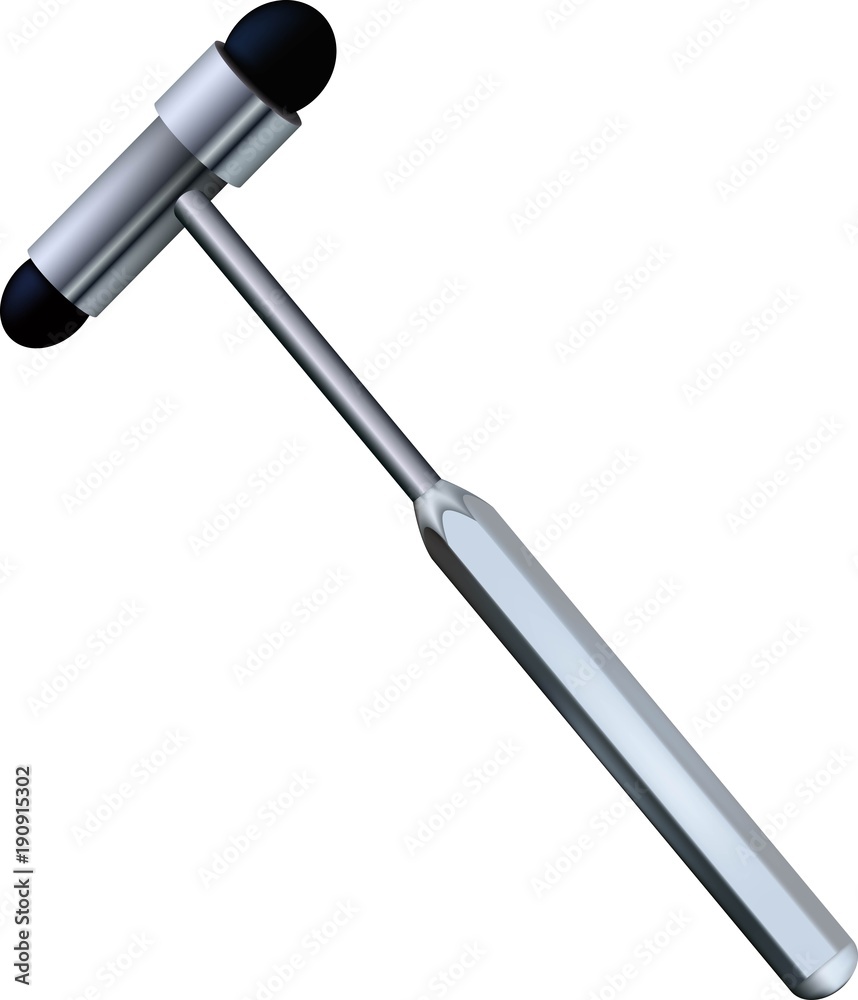 Obraz premium Medical metal hammer 3d