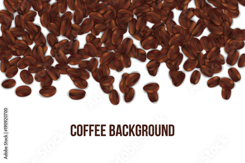Creative vector illustration of falling roasting coffee beans isolated on transparent background. Art design seed aroma arabica ads poster template. Abstract concept graphic menu, brochure element