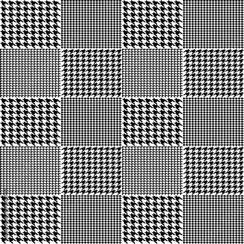 Creative vector illustration of fabric houndstooth seamless vector pattern background. Geometric print hounds tooth art design. Abstract concept english glen plaid graphic element for fashion