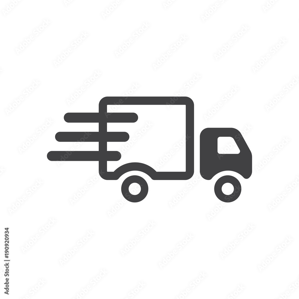 Truck Icon Vector flat design style. Isolated on white background Truck Icon Vector flat design style. Isolated on white background