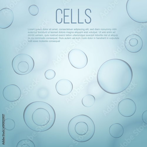 Creative vector illustration of life biology cell medicine scientific background. Art design science microscope macro close up top view banner. Abstract concept graphic molecular research dna element