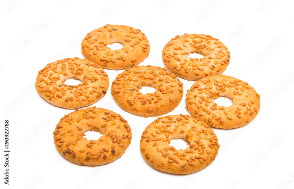 sesame cookies isolated