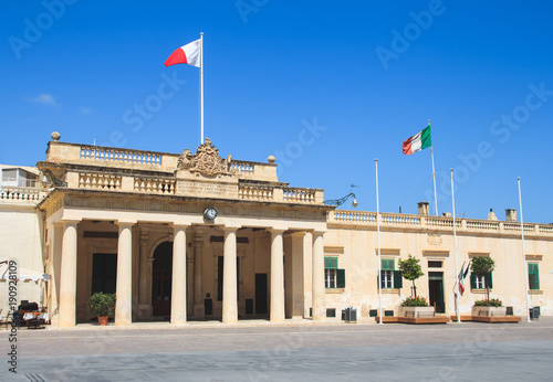 Government palace at St George Square in Valletta , Malta