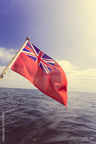 uk red ensign the british maritime flag flown from yacht