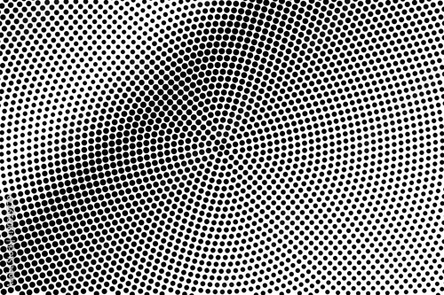 Black white dotted halftone. Half tone vector background. Dark frequent dotted gradient.