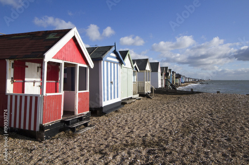 Beach Huts at Thorpe Bay, Essex, England © chillingworths