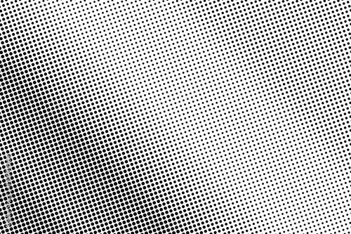 Black white dotted halftone. Half tone vector background. Diagonal subtle dotted gradient. Futuristic