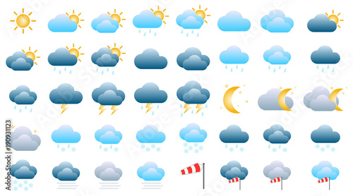 40 Wetter Icons Set photo