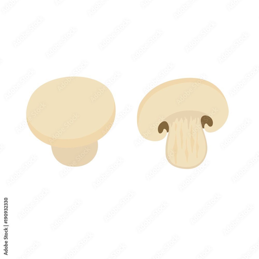 Fototapeta premium White champignon mushrooms