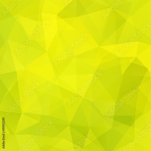 Polygonal vector background. Can be used in cover design, book design, website background. Vector illustration. Green, yellow colors.