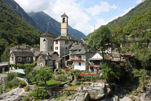 Traditional village at VErzasca Valley, Ticino, Switzerland