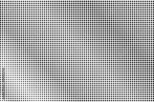 Black white dotted halftone. Half tone vector background. Smooth grey dotted gradient.