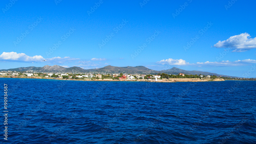 Seaview on Aegina Island in Greece