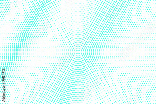 Blue white dotted halftone. Half tone vector background. Diagonal dotted gradient.