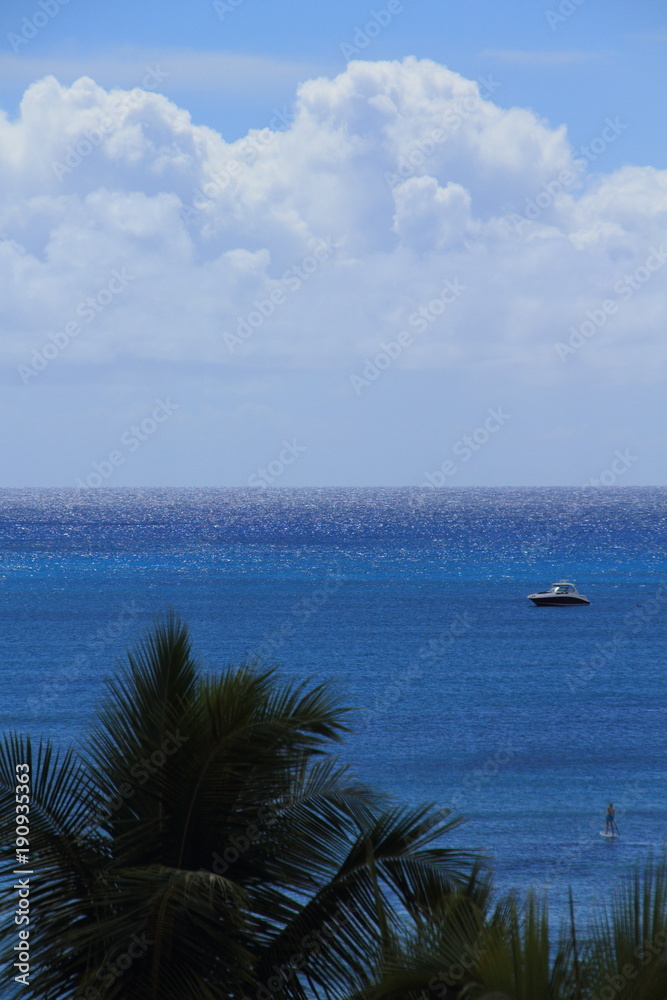 Ship On Blue Ocean