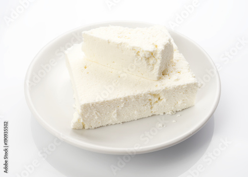piece of cottage cheese on tray
