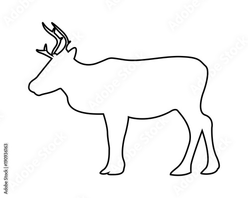 reindeer silhouette vector illustration