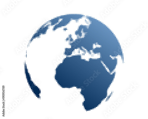 world icon vector illustration blue 