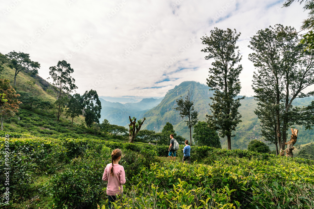 Family in tea country