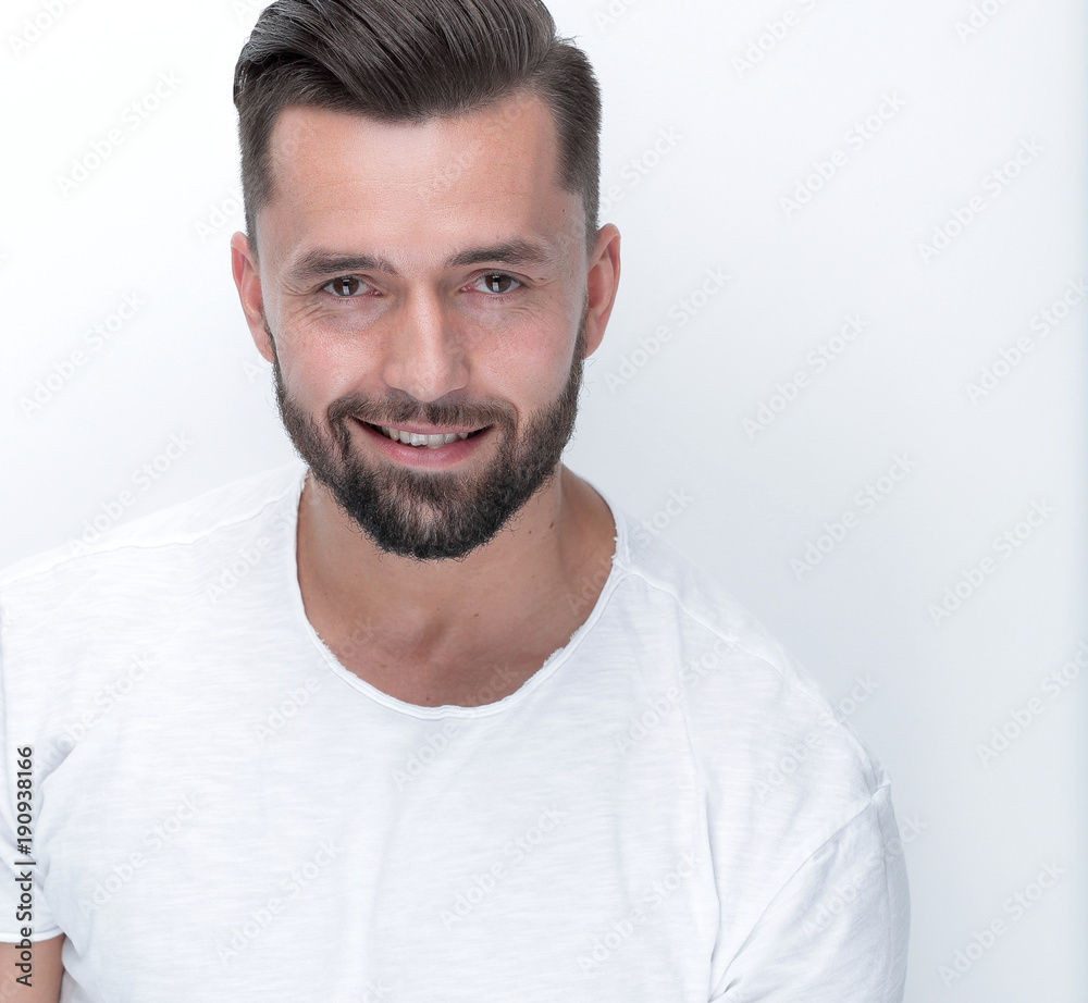 Fototapeta premium closeup.modern, relaxing young man
