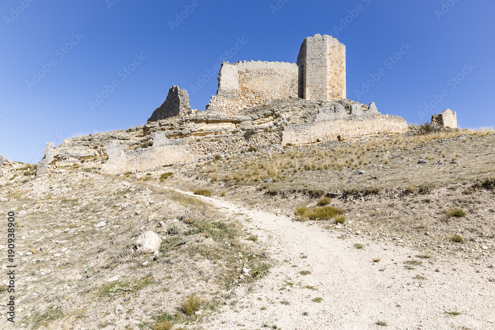 ruins of the Castle in Burgo de Osma town, province of Soria, Spain