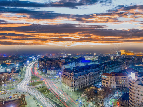 Bucharest city center - aerial view