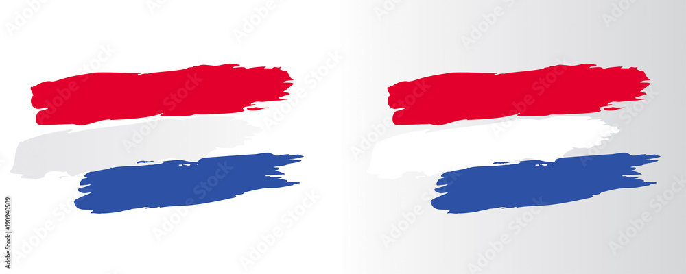 Drapeau Pays Bas Trait Pinceau Stock Vector Adobe Stock
