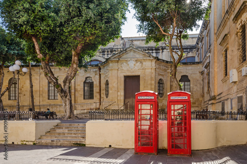 Old phone booth in Valetta, Malta