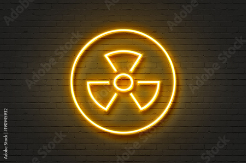 Neon light icon propeller