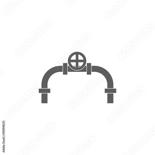 pipe with a valve icon. Elements of plumber icon. Premium quality graphic design icon. Signs, symbols collection icon for websites, web design, mobile app