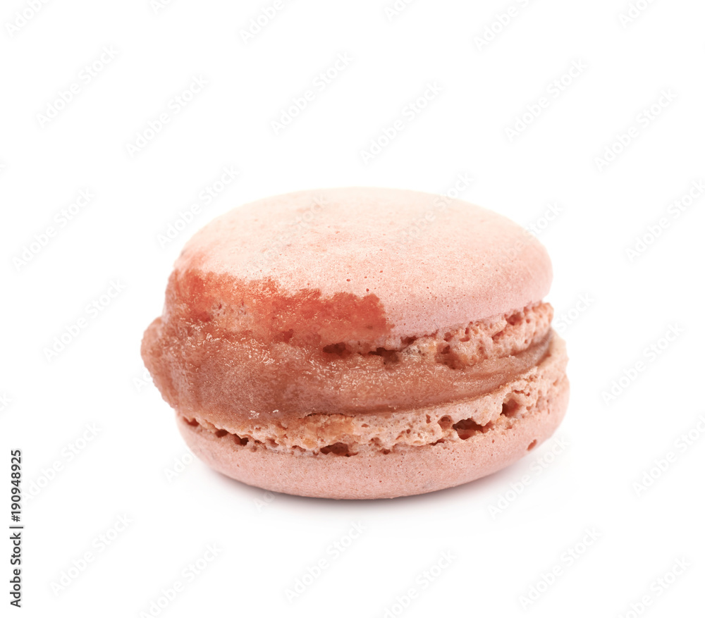 Single macaron cookie isolated Single macaron cookie isolated