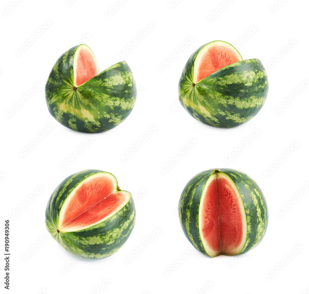 Sliced watermelon isolated