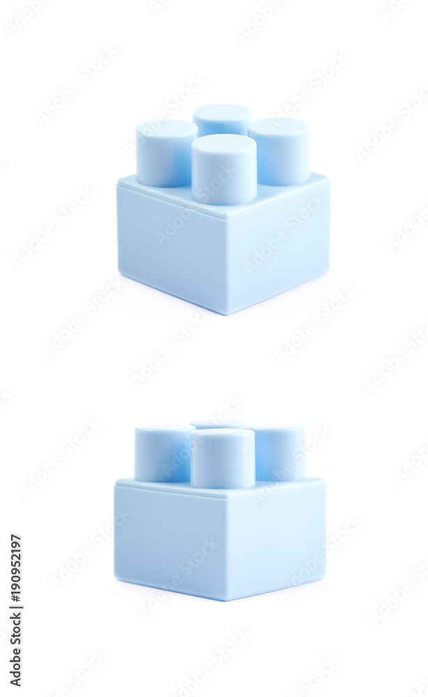 Single toy construction block isolated Single toy construction block isolated