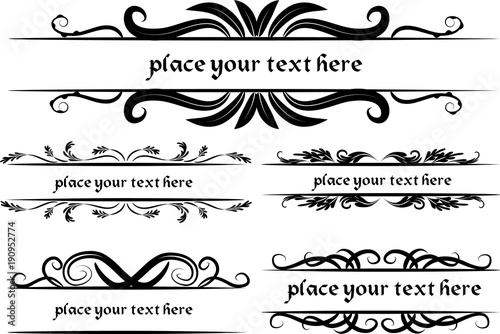 vector set: calligraphic design elements and page decoration