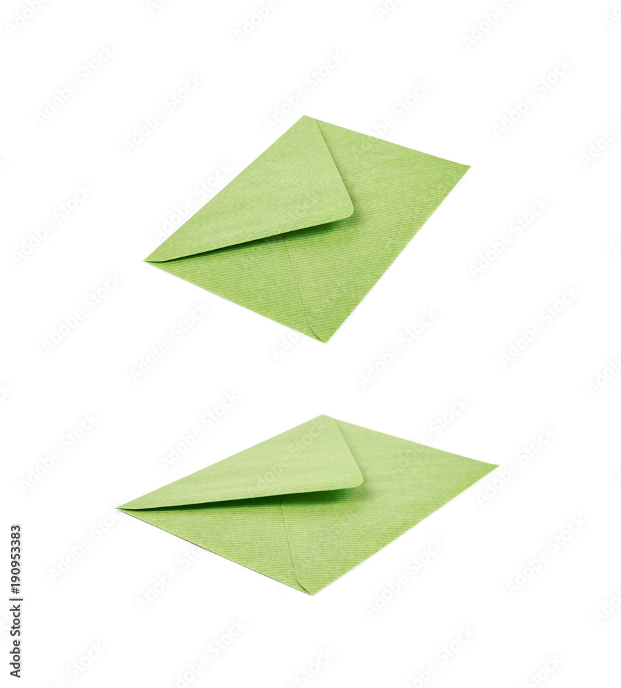 Closed paper envelope isolated Closed paper envelope isolated