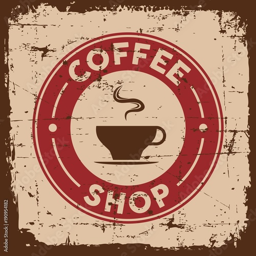 Vintage Old Retro Coffee Sign signage vector