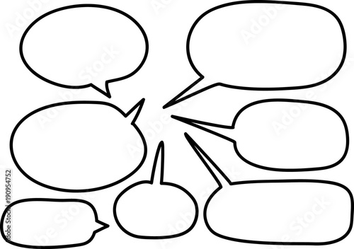 speech bubble set